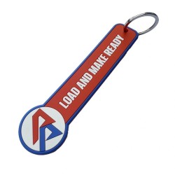 DAA PVC Keychain LOAD AND MAKE READY Double Alpha Key Ring Tag