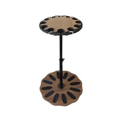 Rush Creek Creations 12 Gun Spinning Wooden Gun Rack - Lazy Susie Suzie style Rotating Rifle Display