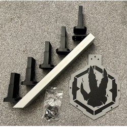 RAPTOR GUN DISPLAY SYSTEM - 5 Gun Rack for AR15 Rifles - Heavy Duty Grey Raptor Base for a stable platform