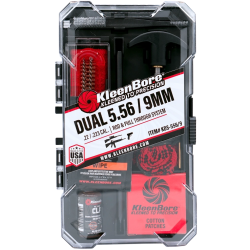 KleenBore Dual System 5.56/9mm Cleaning Rod & Pull Through System Combination Kit KDS-556/9