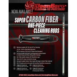 KleenBore Premium Super Carbon Fiber Rifle Cleaning Rod for calibres .22 to 6.5mm and up ! SCF