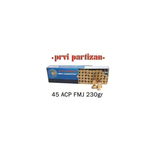 PPU .45 ACP FMJ 230gr PPU Prvi Partizan Ammunition Price per 100 in boxes of 50 Rounds - Collect Only with FAC
