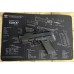 GLOCK GEN 4 ARMOURERS GUN CLEANING BENCH MAT 11x17" NEOPRENE