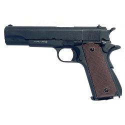 Colt Government 1911 Style KLI 4.5mm/.177mm BB Classic Co2 Blowback Pistol (Full Metal - Black - L45-210318-C) H10153