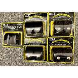 HKS Dupont Hyrtel Leather Basketweave Look or plain Nylon Speedloader Cases - holds 2 revolver speed loaders securely