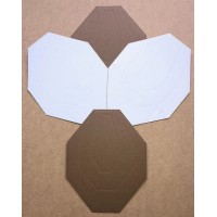 IPSC MICRO 40% CARDBOARD TARGETS WHITE BACK BOTH SIDES HAVE SCORING LINES - 100 PACK