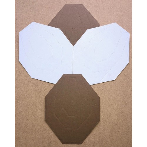 IPSC MICRO 40% CARDBOARD TARGETS WHITE BACK BOTH SIDES HAVE SCORING LINES - 100 PACK