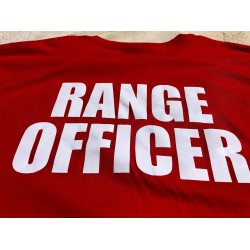 RANGE OFFICER - Red T Shirt / Polo Shirt / Short Sleeve Shirt
