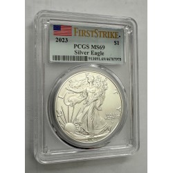 US Silver Eagle 2023 $1 - PCGS MS70 - FirstStrike Silver Dollar Coin