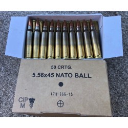 GGG .223 Remington / 5.56 x 45mm NATO - 62gr FMJ Ammunition - Boxes of 50 - Not for mail order