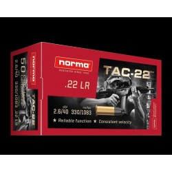Norma TAC-22 40gr .22lr Ammunition - Collect only per 100 in boxes of 50 rounds