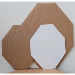 IPSC MINI (60%) CARDBOARD TARGETS WHITE BACK - Double Alpha Academy - 100 PACK of MINI SIZE