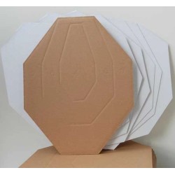 IPSC OFFICIAL CARDBOARD TARGETS BUFF FRONT & WHITE BACK - 100 PACK of FULL SIZE COMPETITION GRADE