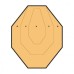 IPSC MICRO 40% CARDBOARD TARGETS WHITE BACK BOTH SIDES HAVE SCORING LINES - 100 PACK