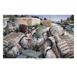 Accuracy International L96AI Sniper Rifle Artwork Prints - Green Meanie & Contact Front by Anthony Richard Grenville Cowland