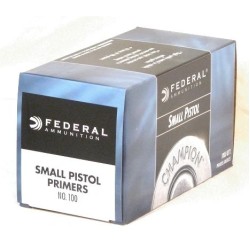 Federal Primers - Small Pistol No. 100 per 100 - COLLECT ONLY - Conditions apply