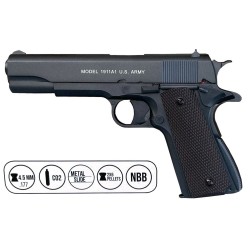 Auto Ordnance 1911 Thompson Co2 Non-Blowback Air Pistol (4.5mm/.177 Pellet - Metal Slide and ABS Body - Cybergun - Black - 438301) H10117