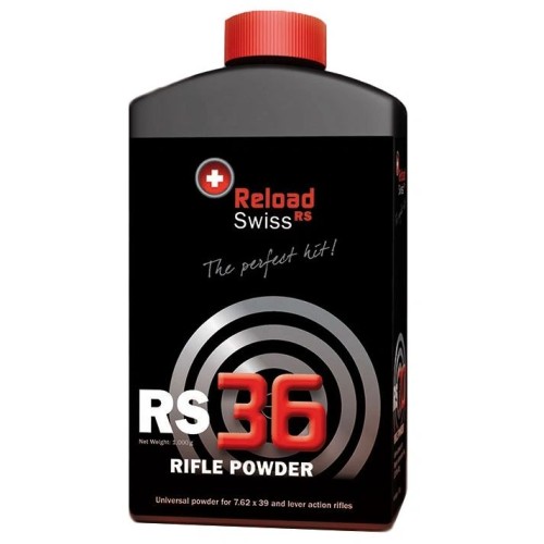 RELOAD SWISS - RS36 - RIFLE POWDER - Single Base - 1KG RELOAD SWISS - RS36 - RIFLE POWDER - Single Base - 1KG